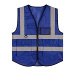 جلیقه جا کارتی دار زیپی خارجی آبی رنگ