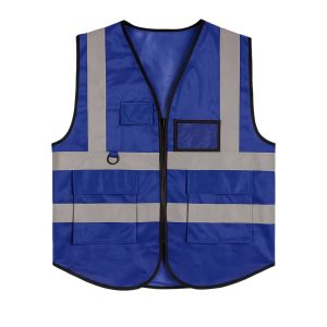 جلیقه جا کارتی دار زیپی خارجی آبی رنگ